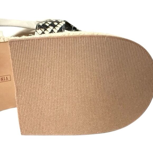Vince Camuto Roreka Espadrille Block Heel Sandal Warm Vanilla Black Python - Picture 11 of 14